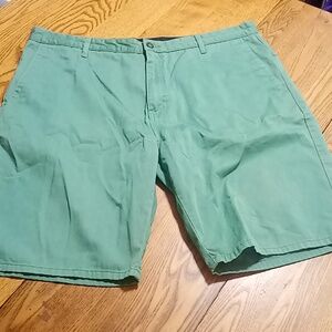 VOLCOM MENS 40 Preowned Shorts GREEN Used Summer Beach Chino ?